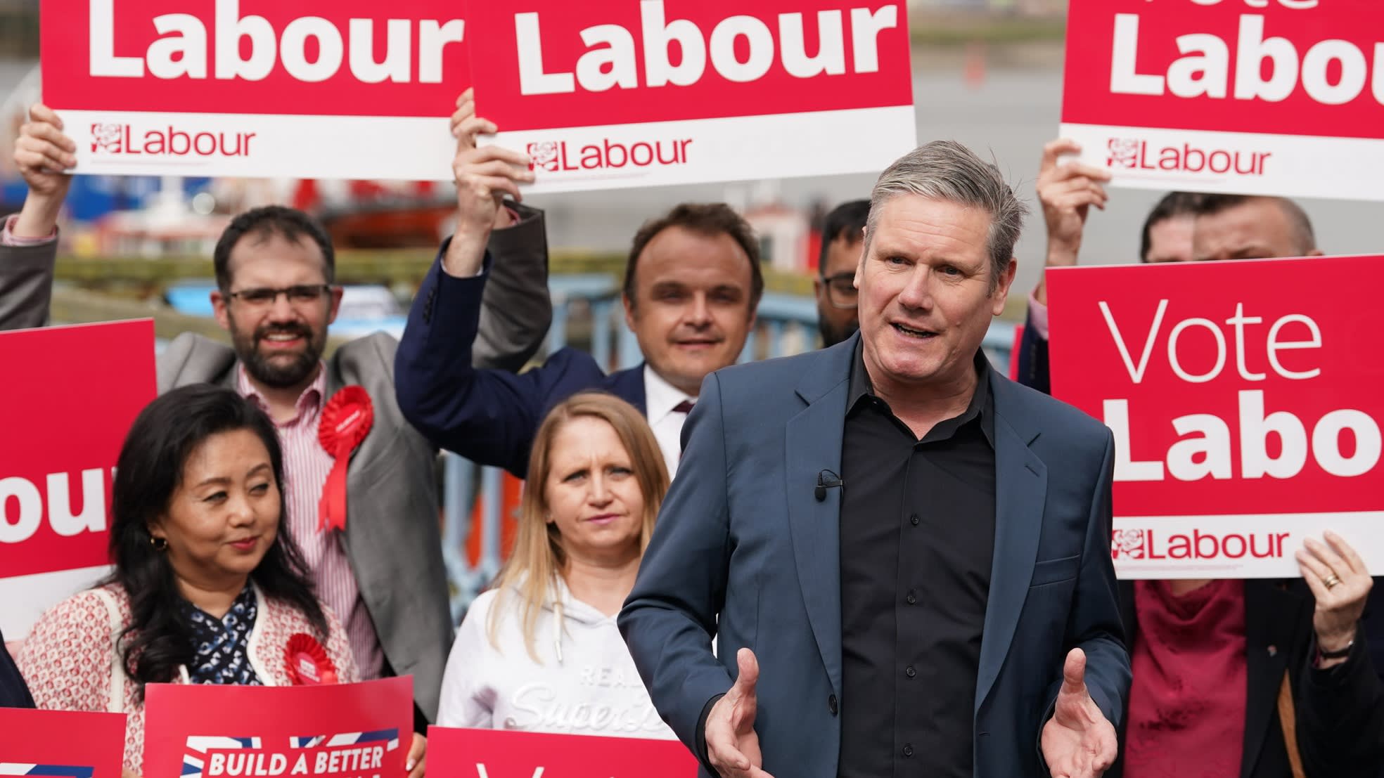 Labour leader Sir Keir Starmer in Chatham, Kent, where Labour has taken overall control of Medway Council