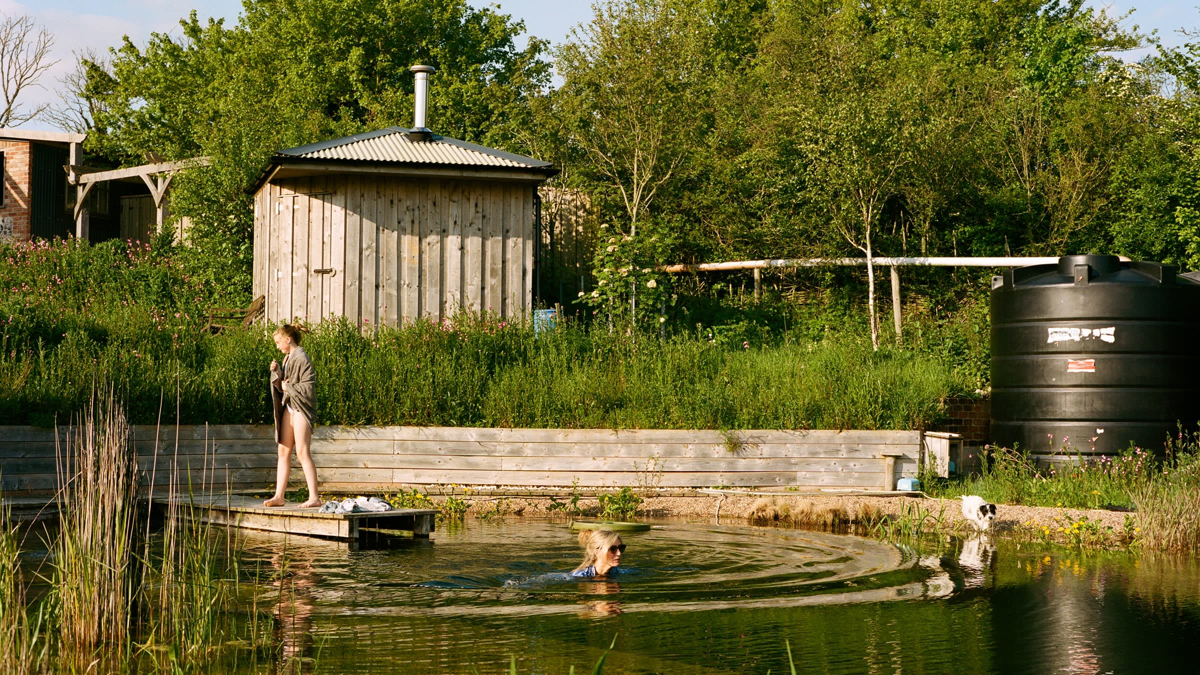 Sonja Dineley’s sauna on her farm in Wiltshire